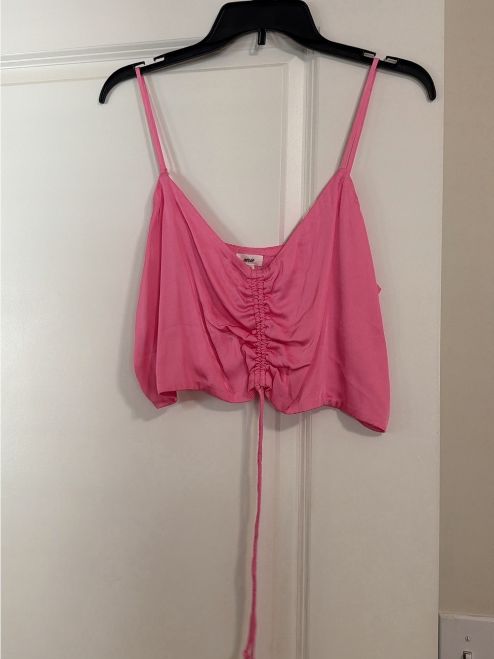 Aerie cropped pink top